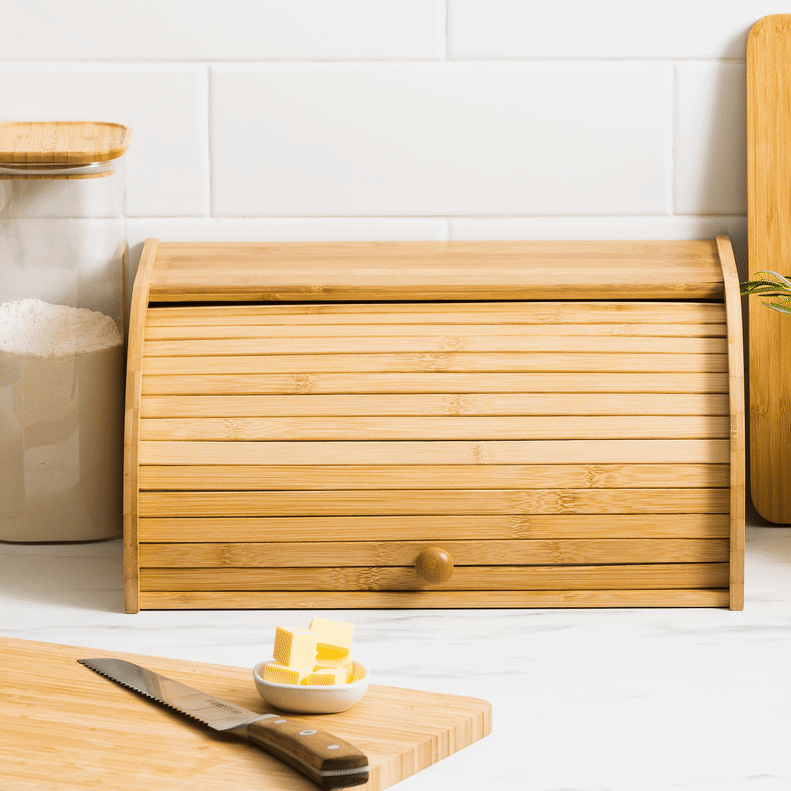 Eco Bread Bin Roll Top Natural Kitchen Warehouse™
